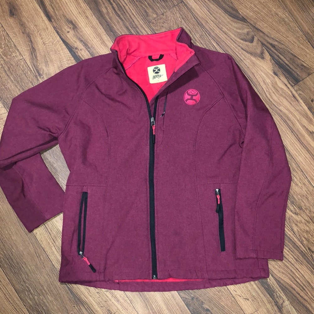 Hooey soft shell jacket lightweight fleece pink large